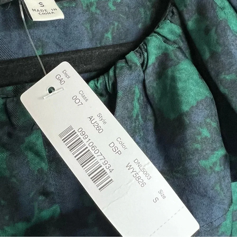 New J. Crew Collection Silk Twill Ruffle-collar Blouse Top Plaid Green Blue NWT